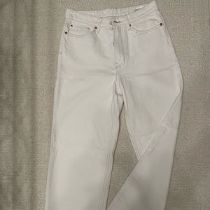 H&M winter white wide leg jeans
